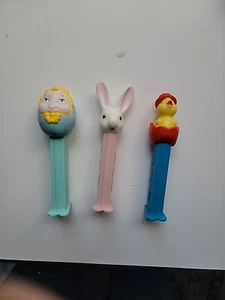 PEZ Easter Bunny, Hatching Chick & Baby Egg Lot of 3 - Picture 1 of 7