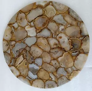 18" Agate Side Table Top / Agate Corner Table Top - Picture 1 of 3