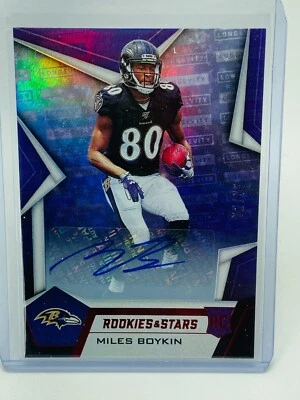 2019 Panini Rookies & Stars Miles Boykin RC Longevity Auto Red #72/75 - Image 1 of 2