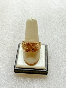 14K YELLOW GOLD NUGGET RING - Picture 1 of 6