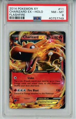 2014 POKEMON FLASHFIRE CHARIZARD EX #11 HOLO FOIL PSA 8 NM #40757749 - Image 1 of 2