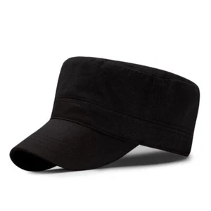XS/S/M/XL/XXL Oversize Army Cap,Cotton Flat Top Cap,Plain Military Running Hat#A - Picture 1 of 23