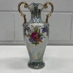 ORIGINAL VINTAGE Mid Century Japan Floral Vase Flower Pottery Cafe MR Flower Ern - Picture 1 of 8