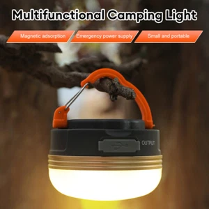 Tragbare LED Camping Laterne Zeltlicht Lampe Powerbank Wiederaufladbar mit Haken - Bild 1 von 19