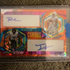 2023 Leaf Vivid Bijan Robinson Jahmyr Gibbs Dual Auto /8 🔥 