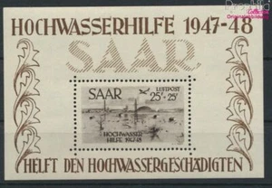Saar Bloque 2 nuevo con goma original 1948 ayuda para las inundaciones (9421922 - Imagen 1 de 1