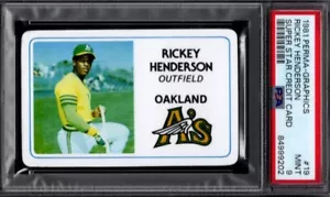 PSA 9 - 1981 Perma-Graphics Super Star #19 Rickey Henderson Oakland A's HOF - Picture 1 of 2