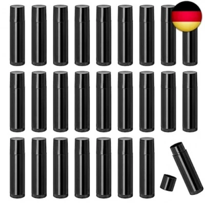AILVOR Lippenstifthülsen Leer, 25 Stück Lippenstift Tubes, Kunststoff Leer L
