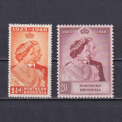 NORTHERN RHODESIA 1948, SG# 48-49, Silver Wedding, King George VI, MNH Cover