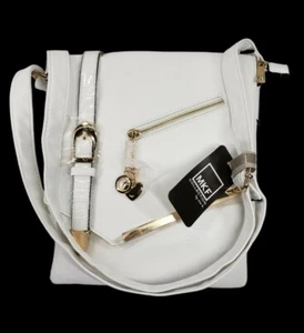 MKF White Crossbody Bag by Mia K. Cross body Strap Messenger Purse - Picture 1 of 11
