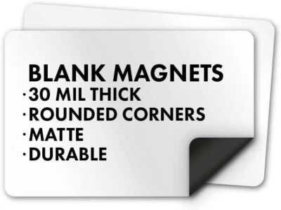 BLANK HEAVY-DUTY MAGNETIC DECALS WEATHER-RESISTANT, STRONG ADHESION FOR VEHICLES - Image 1 of 4
