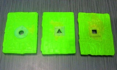 TRANSOGRAM GREEN GHOST Glow-in-the-Dark Game Trap Door Lot of 3 VINTAGE 1960's - Image 1 of 2