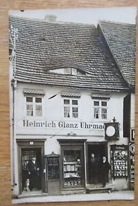 Altes Foto Geschäft von Uhrmacher Heinrich Glanz verm. 1920iger Jahre