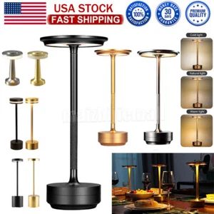 LED Touch Sensor Desktop Night Light Table Lamp Wireless Reading Rechargeable - Picture 1 of 31