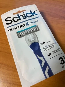 [Schick] Quattro 4 Titanium Disposable Razor - 3 Razors - Picture 1 of 5
