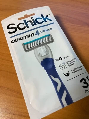 [Schick] Quattro 4 Titanium Disposable Razor - 3 Razors - Image 1 of 4