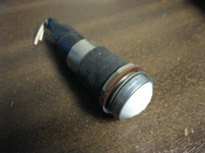 Vintage White faceted dash gauge panel light Hot Rod 1" DIALCO used - Image 1 of 2