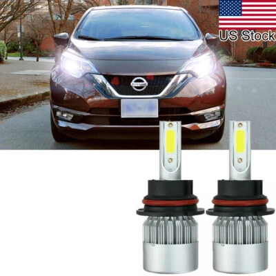 Para Nissan Versa Note 9007 2014-2019 6000K LED Faro Blanco Bombillas de haz alto bajo  Foto 1 de 4