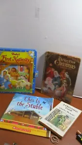 4er Set Kinder WEIHNACHTSBÜCHER ~ Weihnachtslied ~ stabil ~ 1. Weihnachten ~ Nativit - Bild 1 von 5