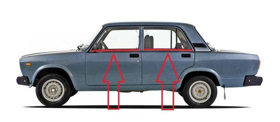 FACHADAS DE VIDRIO sello de deslizante, barredores LADA 2105 07 Sello Para vidrio Foto 1 de 4