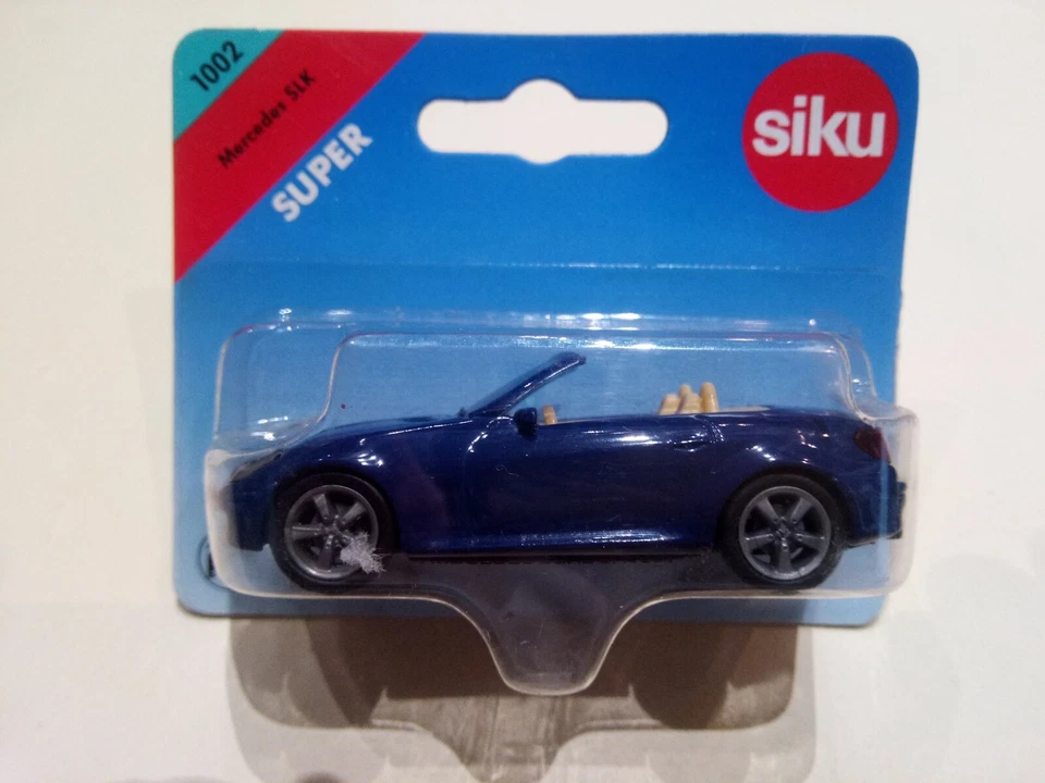 Siku Mercedes SLK Super Art. Nr. 1002 Blu Die Cast Metal 1/55 - Immagine 1 di 1