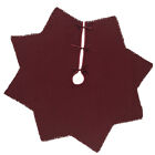 Burlap Merlot Christmas Tree Skirt 48" Diameter Cotton Woven Into Burlap
