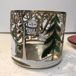 NUEVO Bath & Body Works Osos Polares 3 Mechas Dorado Candelabro Manga Navidad - Imagen 1 de 8