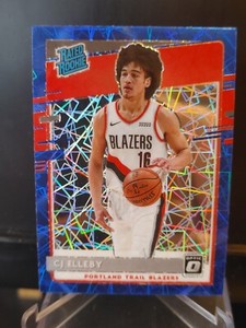 CJ Elleby RC 2020-21 Panini Donruss Optic Blue Velocity Prizm #195 - Portland