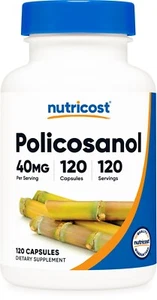 Nutricost Policosanol 40mg, 120 Capsules - Gluten Free and Vegetarian Friendly - Picture 1 of 5
