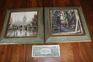 Azulejos de cerámica enmarcados pintados a mano Sassuolo Italia de colección firmados Ferdelba - Imagen 1 de 8