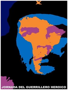 851. Cartel político. Che Guevara. Arte latinoamericano. Comunismo. Decoración de pared del hogar - Imagen 1 de 1