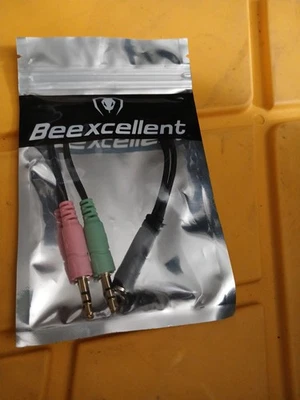 Beexcellent headset's mic and audio splitter cable 3.5mm F M M, - Image 1 of 4