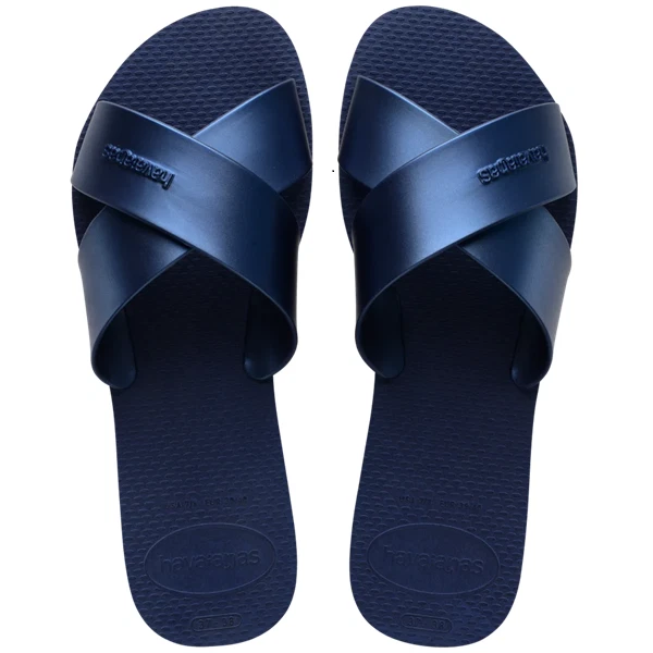 Sandalia Havaianas Aqua Metálica Azul Marino Slide Mujer Tallas 35/36-41/42 NUEVA Foto 1 de 1