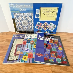 Lot Of 5 Vintage Quilting Books - Quilt Plans - General Instructions - Patterns - Picture 1 of 24