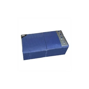 PAPSTAR 250 Servietten, 3-lagig 1/4-Falz 33 cm x 33 cm dunkelblau | Packung (250 - Imagen 1 de 1