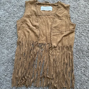 Fornia Kids Los Angeles Leather-like Fringe Western Vest Kids Size 8 - Picture 1 of 8