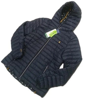 NEW Joules Hooded Showerproof Snug Puffer Jacket Size 12 Navy BNWT — 第 1/4 张图片