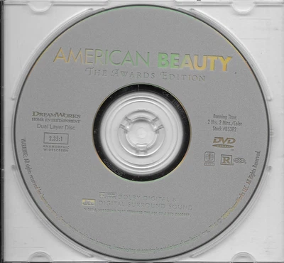 American Beauty The Awards Edition 2000 DVD Like New DISC ONLY - Image 1 of 2