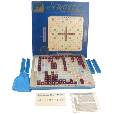 Scrabble Game Deluxe Edition Complete with Turntable Base Vintage EUC - Image 1 of 4