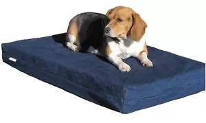 ORTHOPÄDISCHES strapazierfähiges Denim 35""X20""X4"" MEMORY SCHAUM HAUSTIER HUNDEBETT WASSERDICHTES PAD - Bild 1 von 5