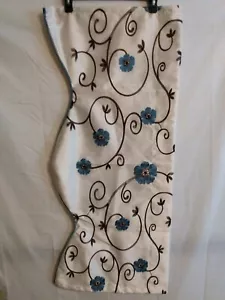 Royal Garden Valance 42"X18" Teal Brown Cream Lined-4 Available - Picture 1 of 6