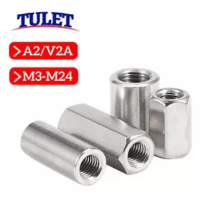 Puffen filettati M3 - M24 rotondi esagonali acciaio inox dadi lunghi dadi prolunga - Foto 1 di 5