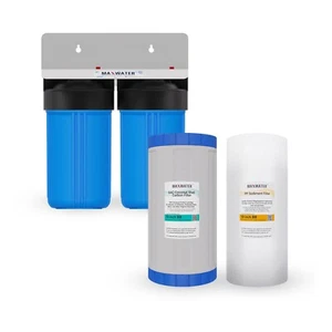 1" Whole House Water Filtration System 10" x 4.5" Municipal, Well Water supply - Picture 1 of 6
