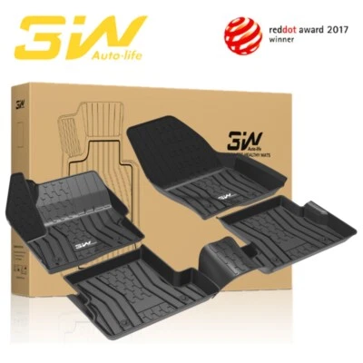 3W Floor Mats For 2016-2018 Lincoln MKX / Lincoln Nautilus 2019-2022 All Weather - Image 1 of 4