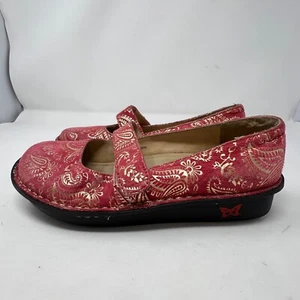 Alegria Feliz Mary Jane Paisley Orange Women's Shoes Size EU 38 7.5 8 - Picture 1 of 9