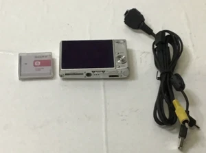 Sony Cyber-Shot DSC-T100 8.1MP Digital Camera - Black Carl Zeiss 5x -Untested - Picture 1 of 13