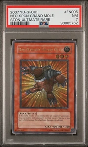 2007 YUGIOH STON-EN005 NEO-SPACIAN GRAND MOLE ULTIMATE RARE PSA 7 NM #90885762 - Picture 1 of 2