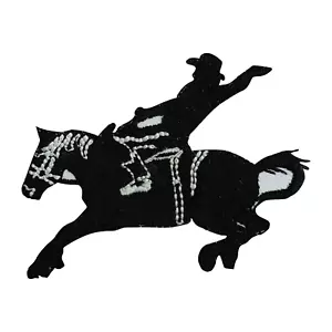 Cowboy patch, Horse riding patch, rodeo Horse patch Iron on Sew on patch 8x6cm - Picture 1 of 1