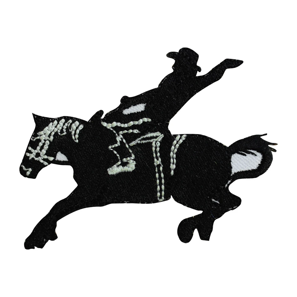 Cowboy patch, horse riding patch, rodeo Horse patch Iron on Sew on Patch 8x6cm - Image 1 of 1