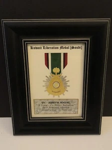 KUWAIT LIBERATION MEDAL (SA) ~ 5x7 Medal Print with Rank, Name, Unit, etc. - Picture 1 of 13
